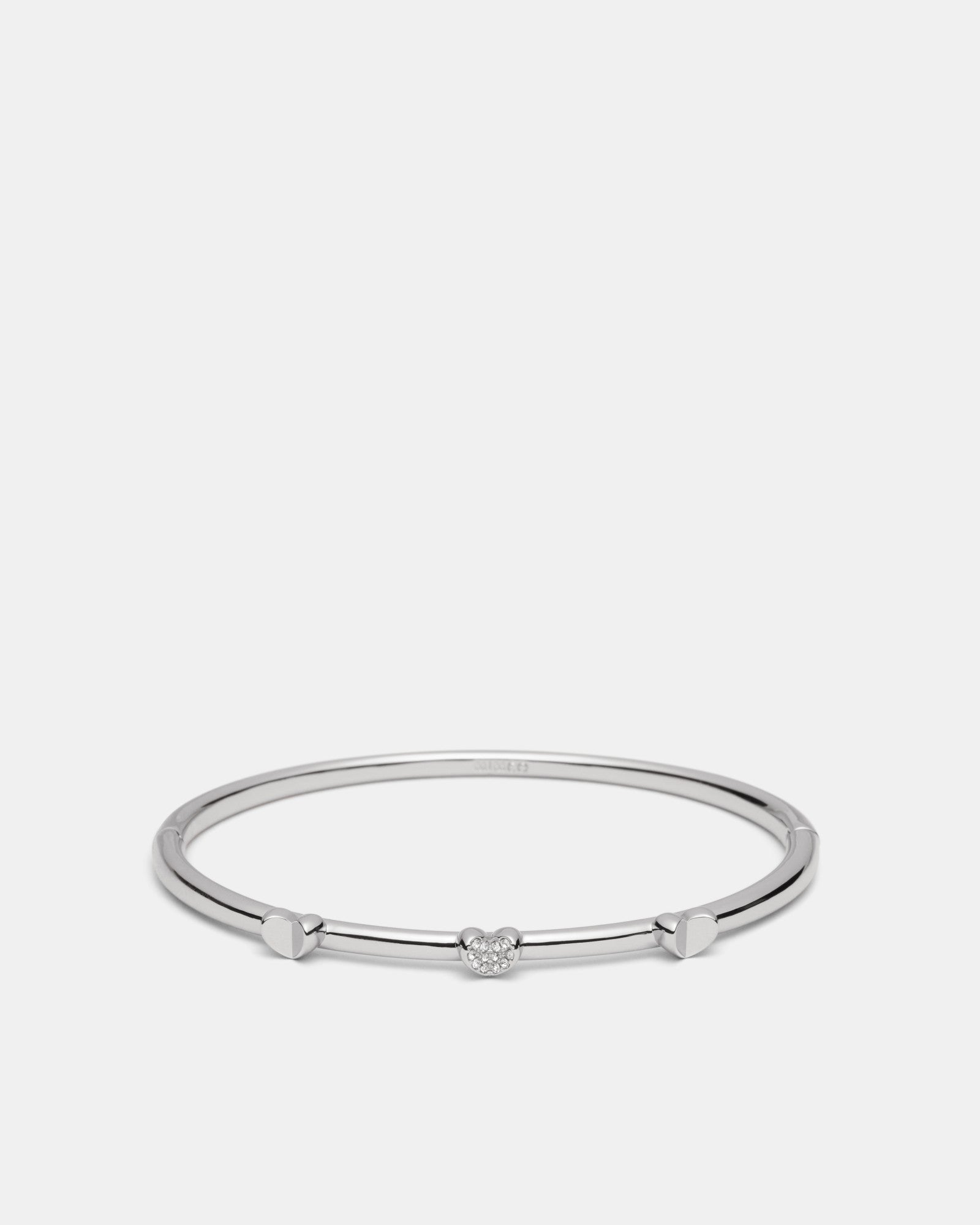 Heart To Heart Bangle - Silver