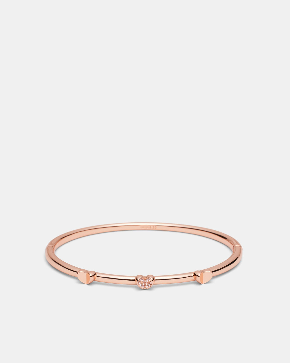 Heart To Heart Bangle - Rose Gold