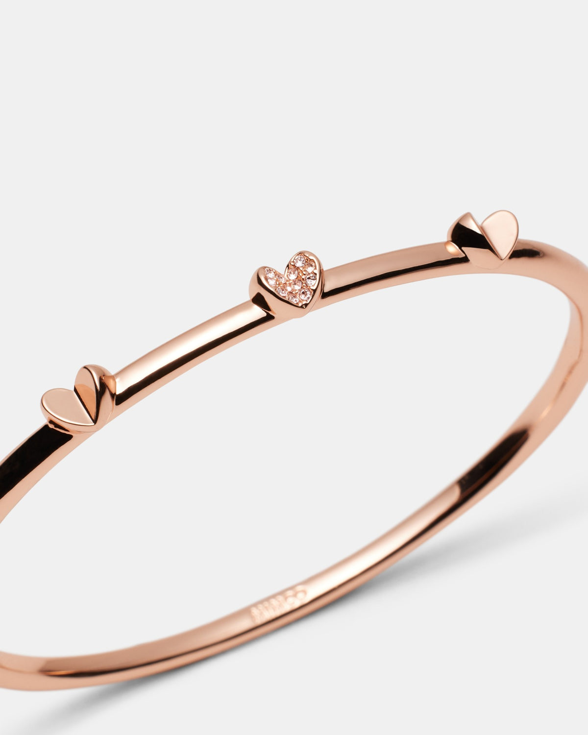 Heart To Heart Bangle - Rose Gold