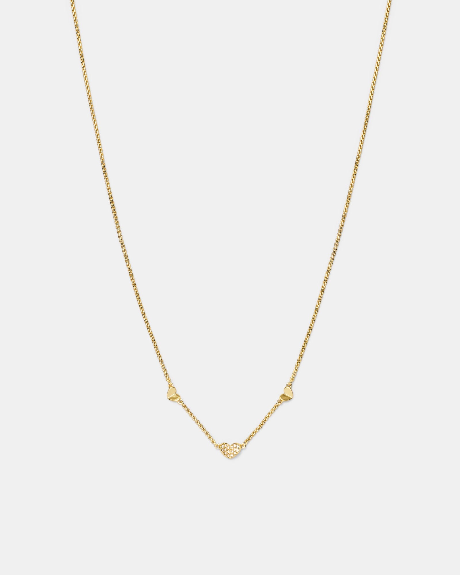 Heart To Heart Necklace - Gold