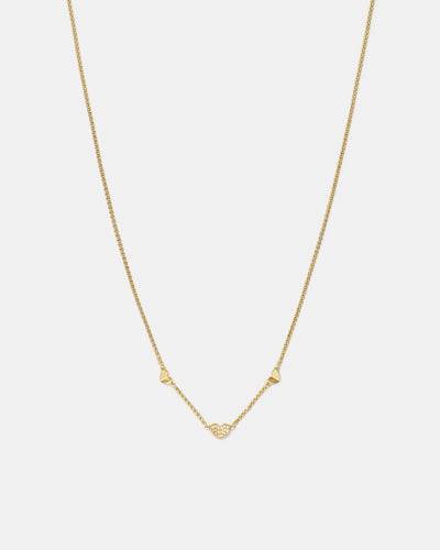 Heart To Heart Necklace - Gold