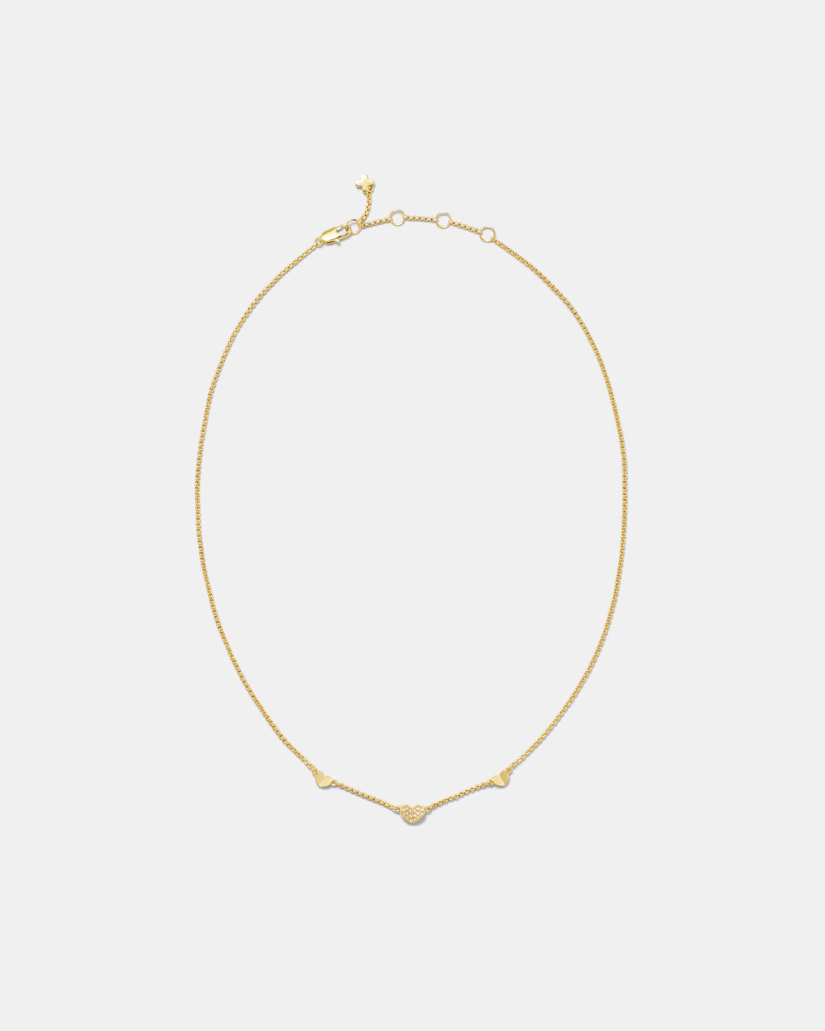 Heart To Heart Necklace - Gold