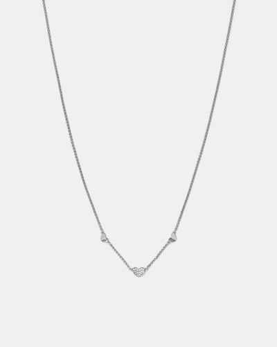 Heart To Heart Necklace - Silver