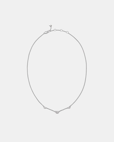 Heart To Heart Necklace - Silver