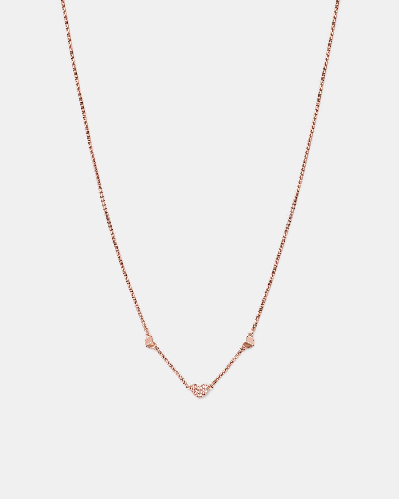 Heart To Heart Necklace - Rose Gold