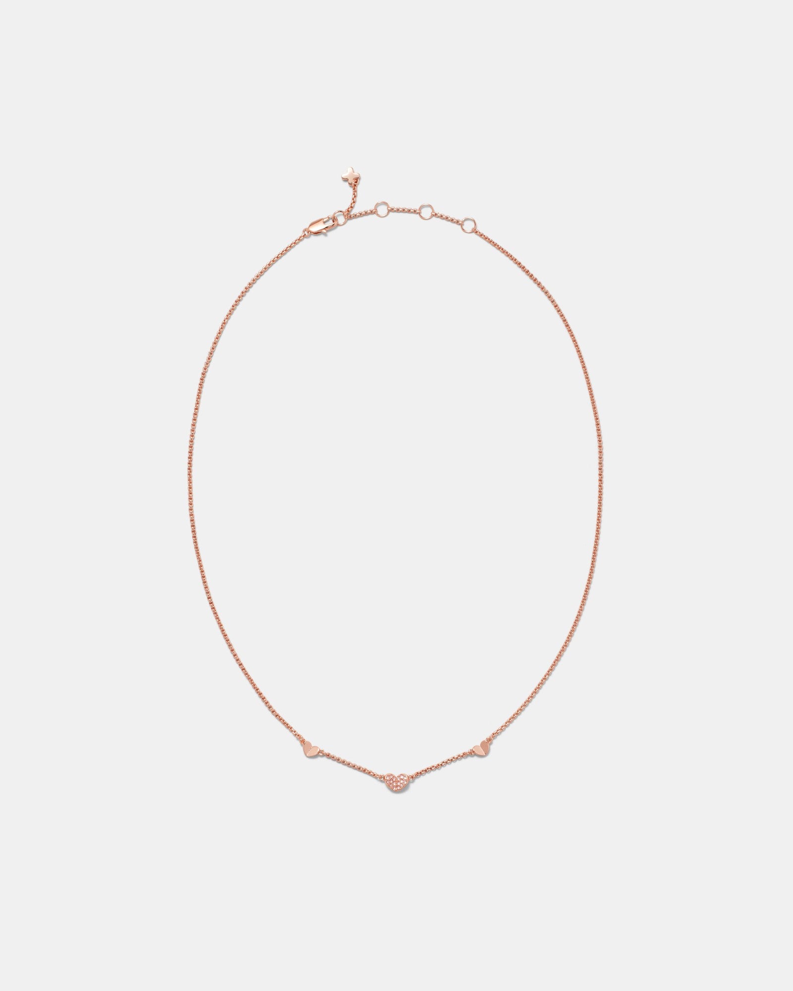 Heart To Heart Necklace - Rose Gold