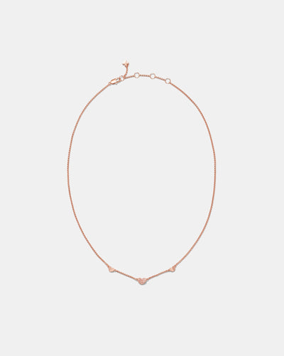 Heart To Heart Necklace - Rose Gold