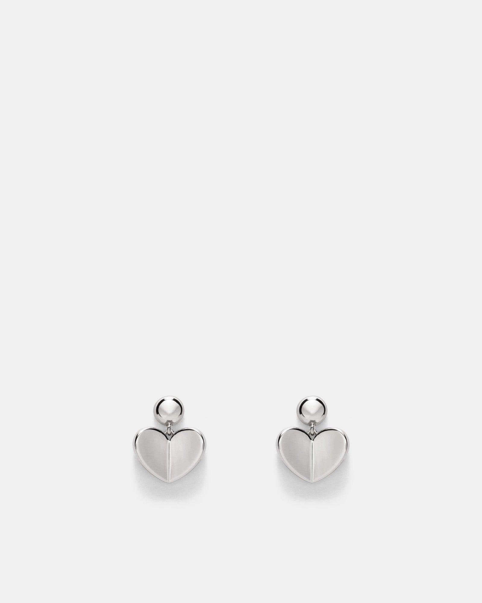 Heart To Heart Earrings - Silver