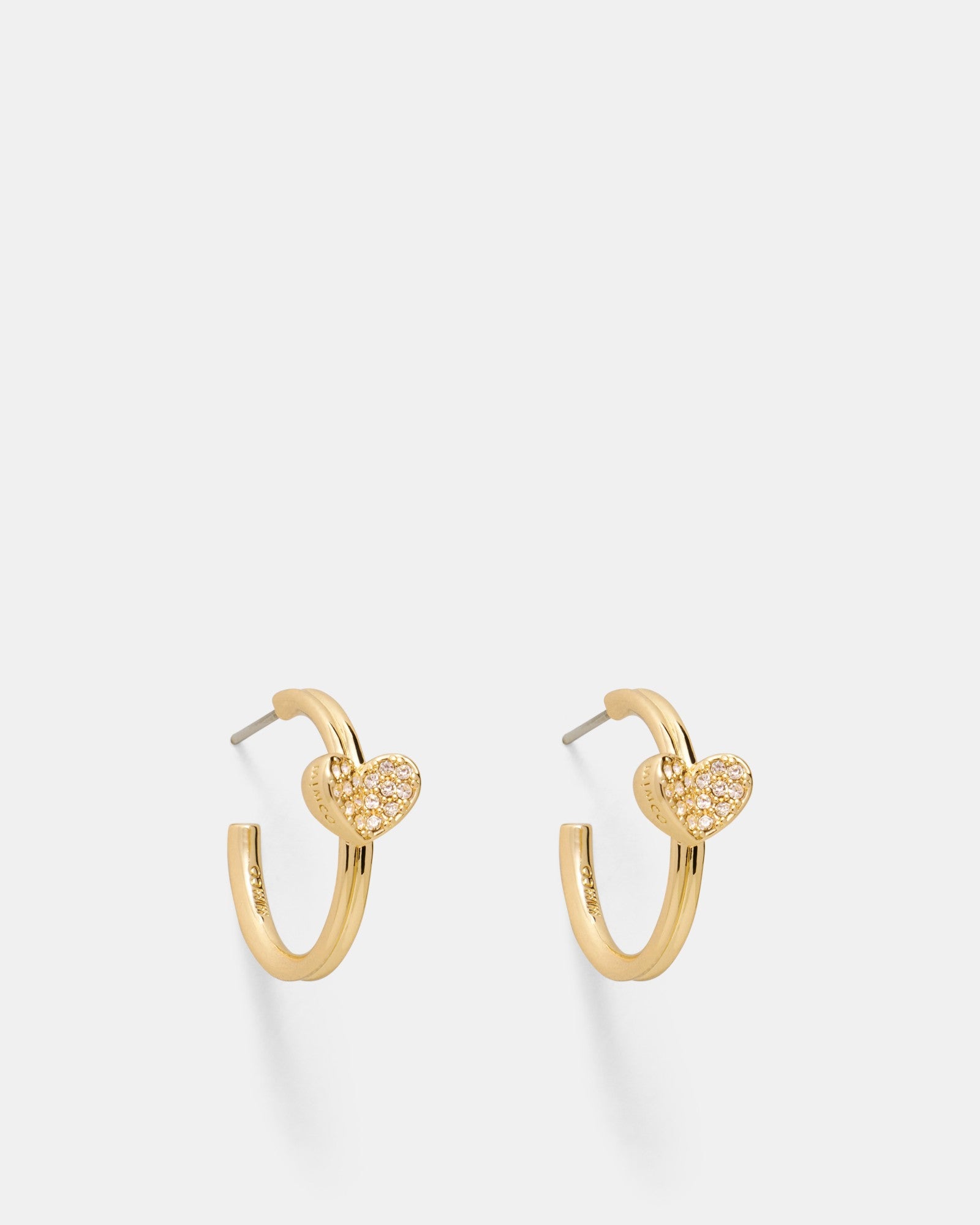 Heart To Heart Hoop Earrings - Gold
