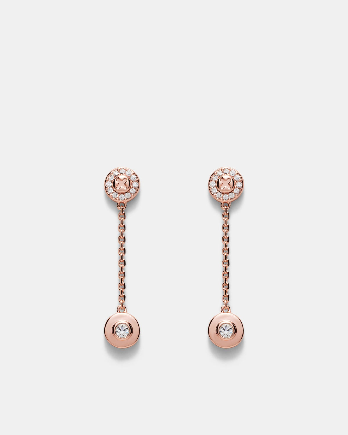 Glitters Drop Earrings - Rose Gold