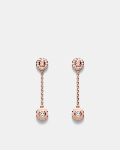 Glitters Drop Earrings - Rose Gold