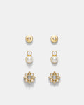 Glitters Earrings Set - Gold