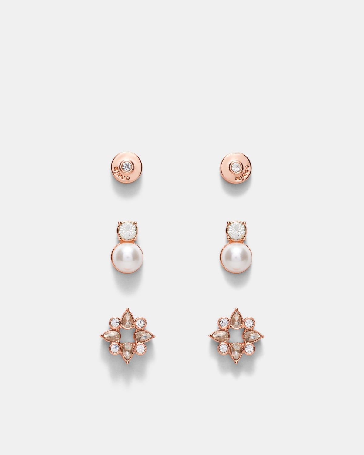 Glitters Earrings Set - Rose Gold