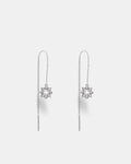 Glitters Thread Earrings - Silver