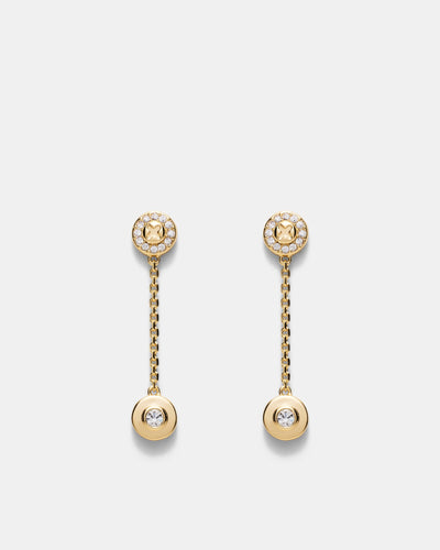 Glitters Drop Earrings - Gold