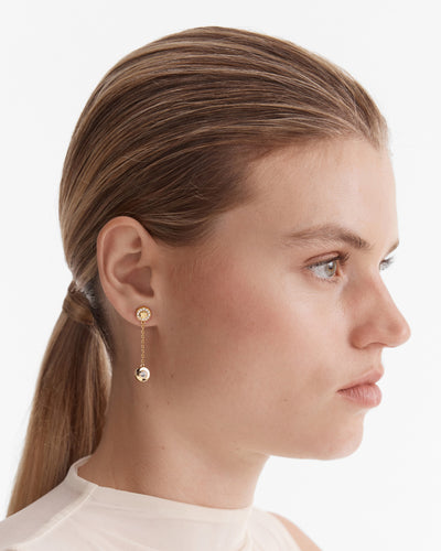 Glitters Drop Earrings - Gold