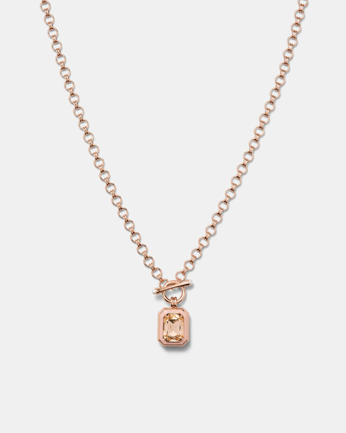 Legacy Enamel Pendant Necklace - Pancake