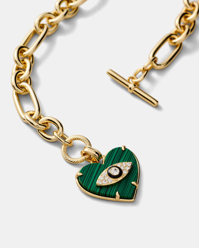 Emotional Heart Necklace - Malachite