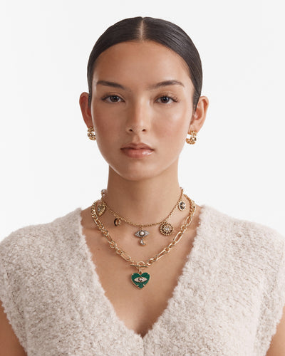 Emotional Heart Necklace - Malachite