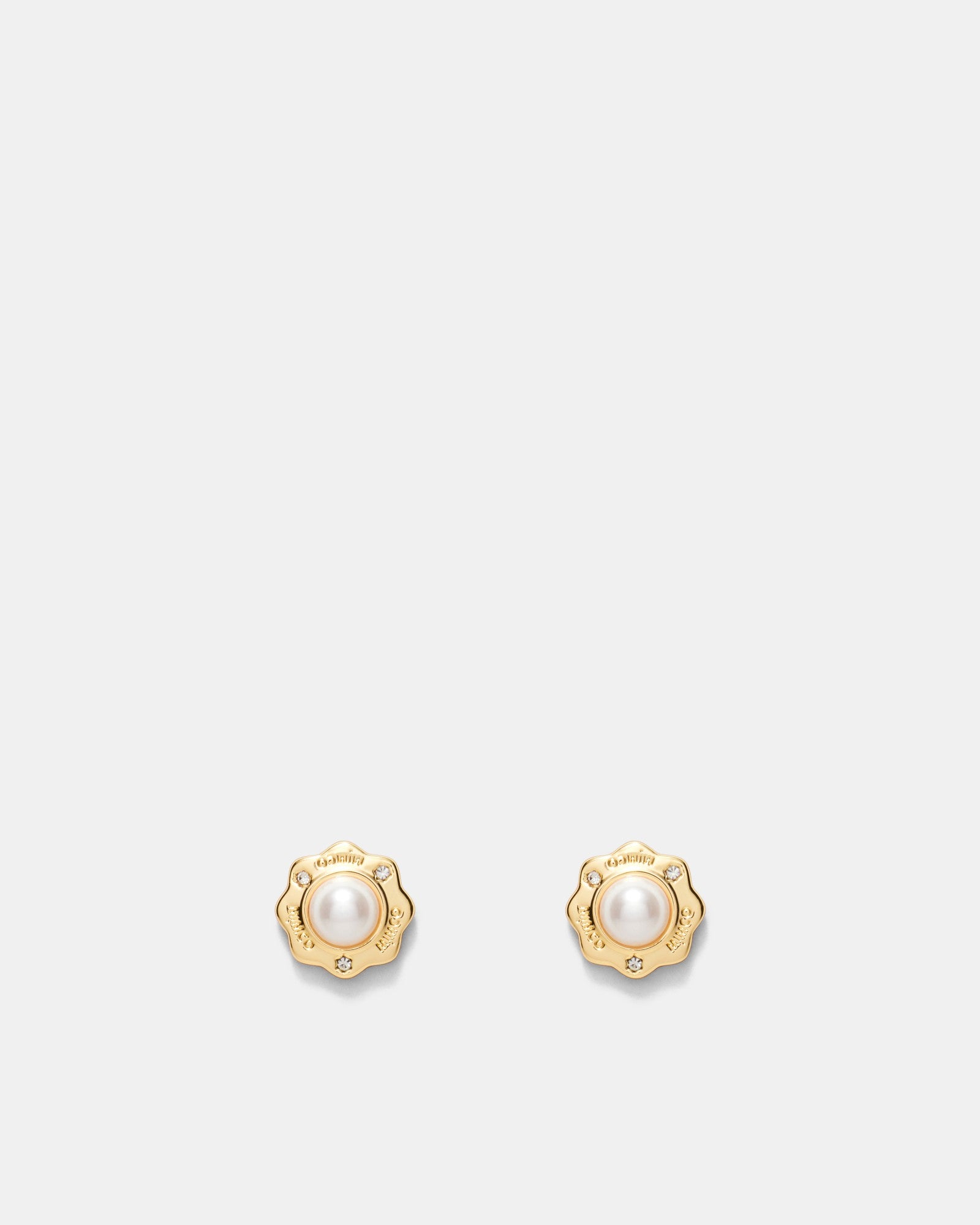 Just Perfect Pearl Stud Earrings - Gold
