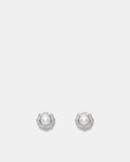 Just Perfect Pearl Stud Earrings - Silver
