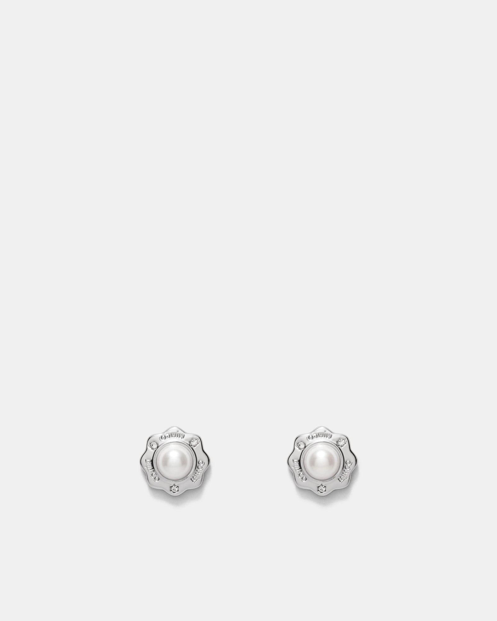 Just Perfect Pearl Stud Earrings - Silver