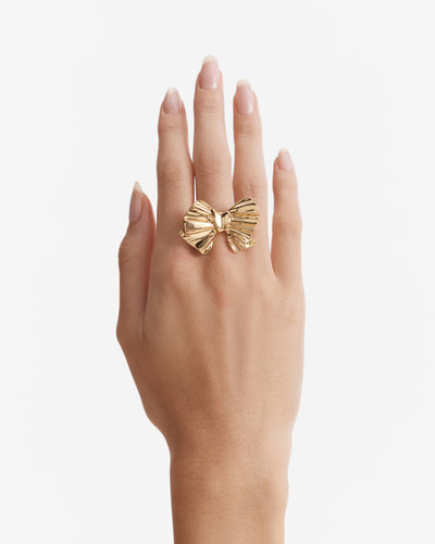 Girl Squad Bow Ring - Gold