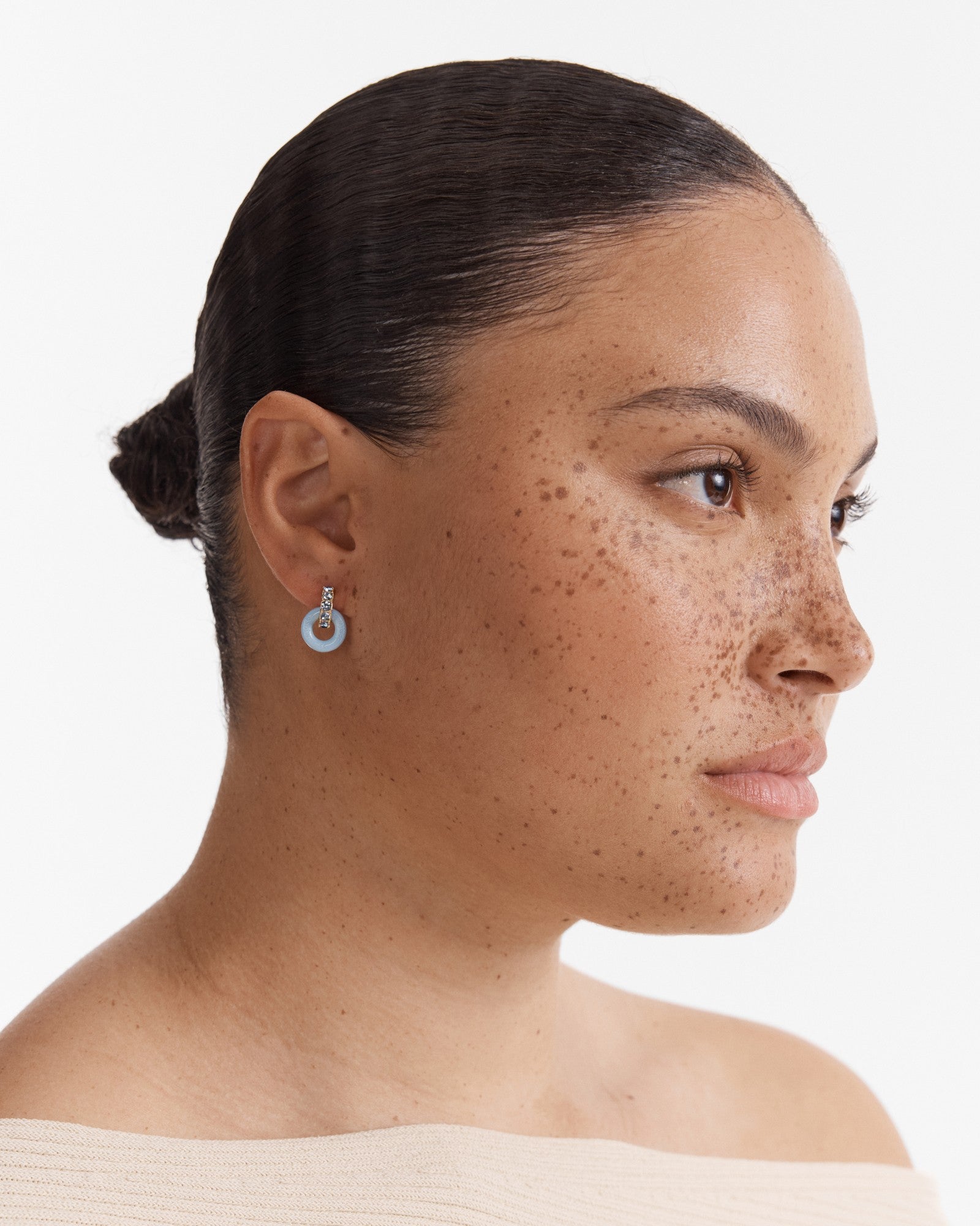 Circulate Stud Earrings - Baby Blue
