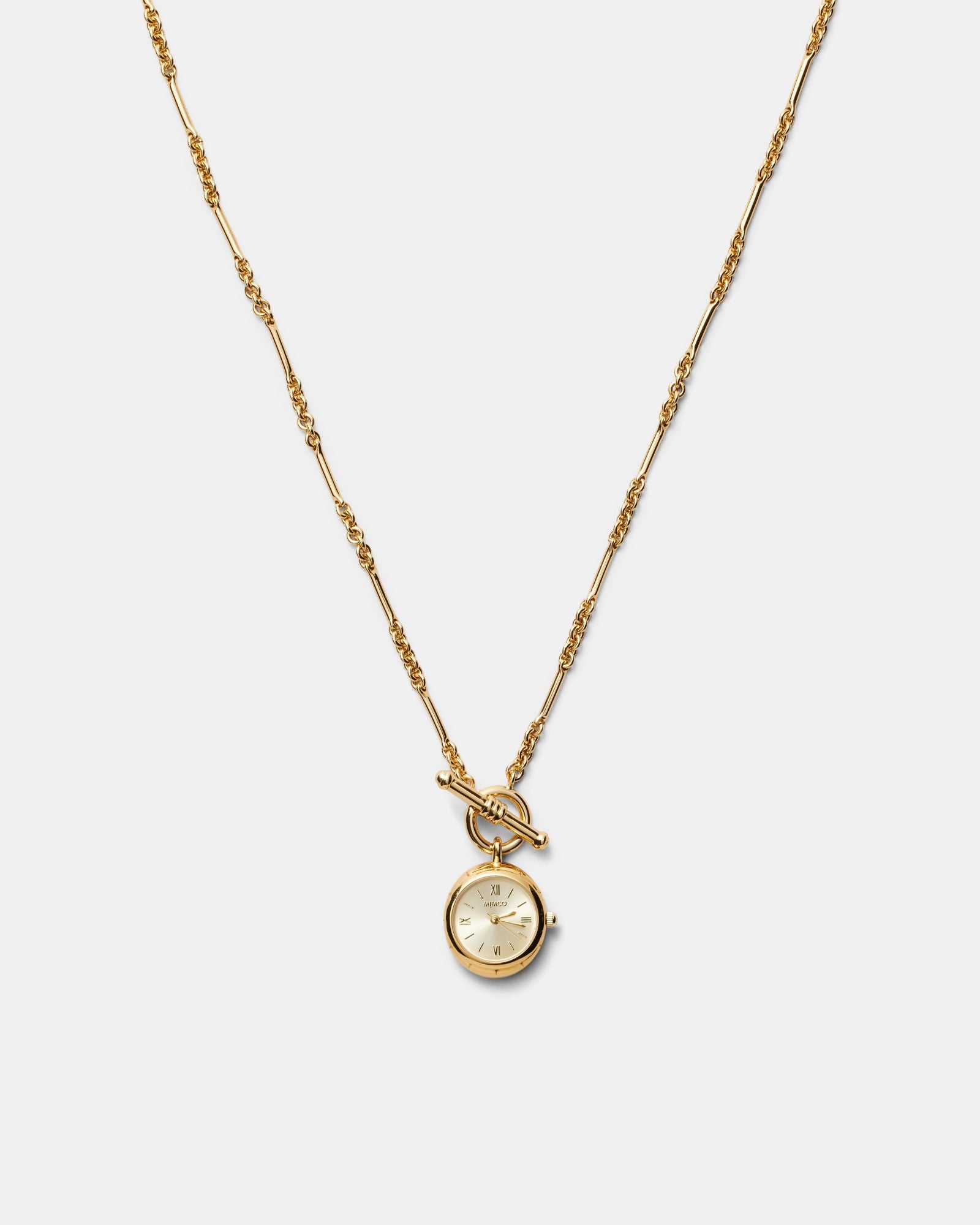 In Time Watch Necklace - Gold