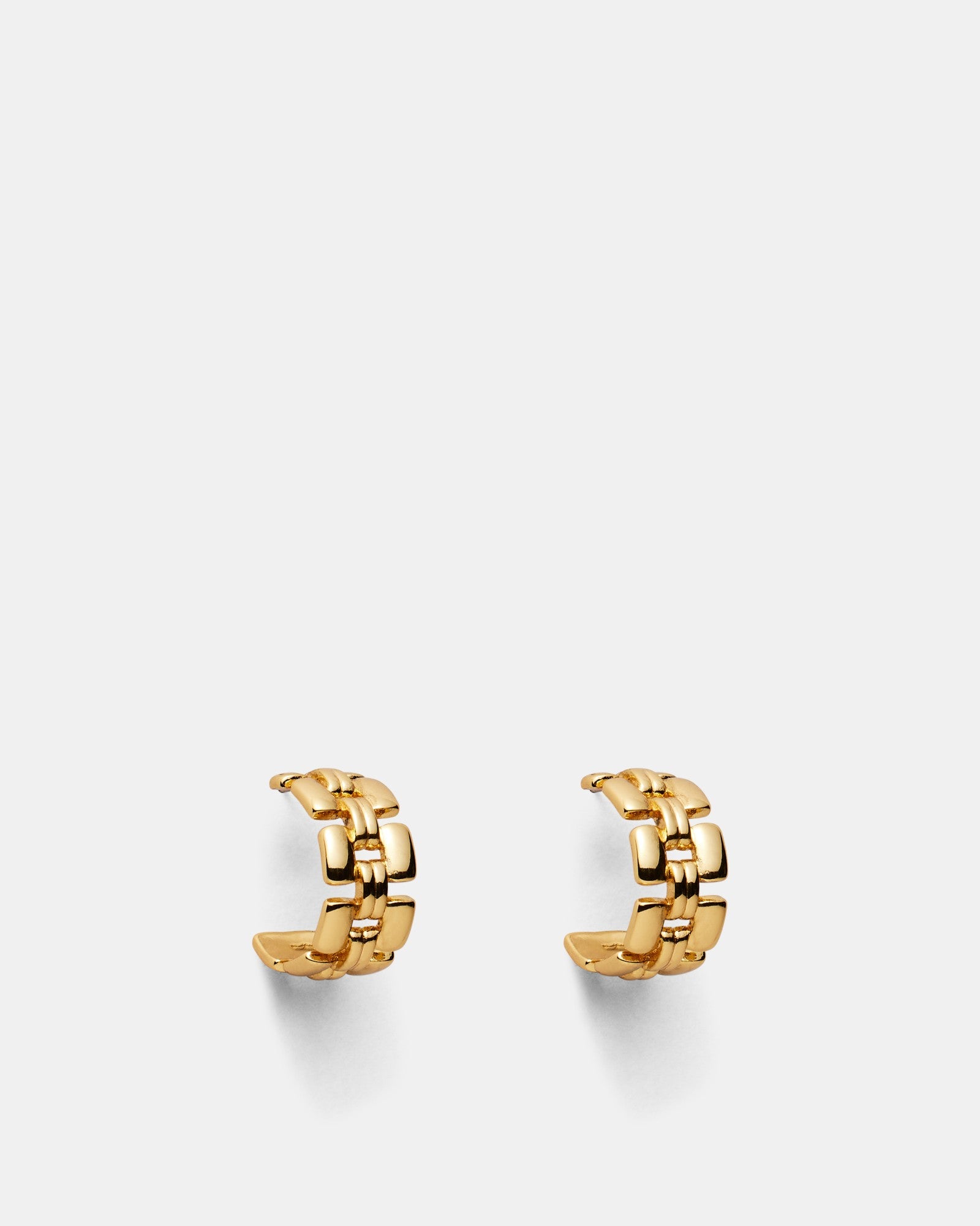 Linked Up Hoop Earrings - Gold