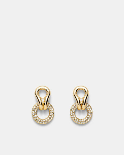 Lets Connect Hoop Earrings - Gold