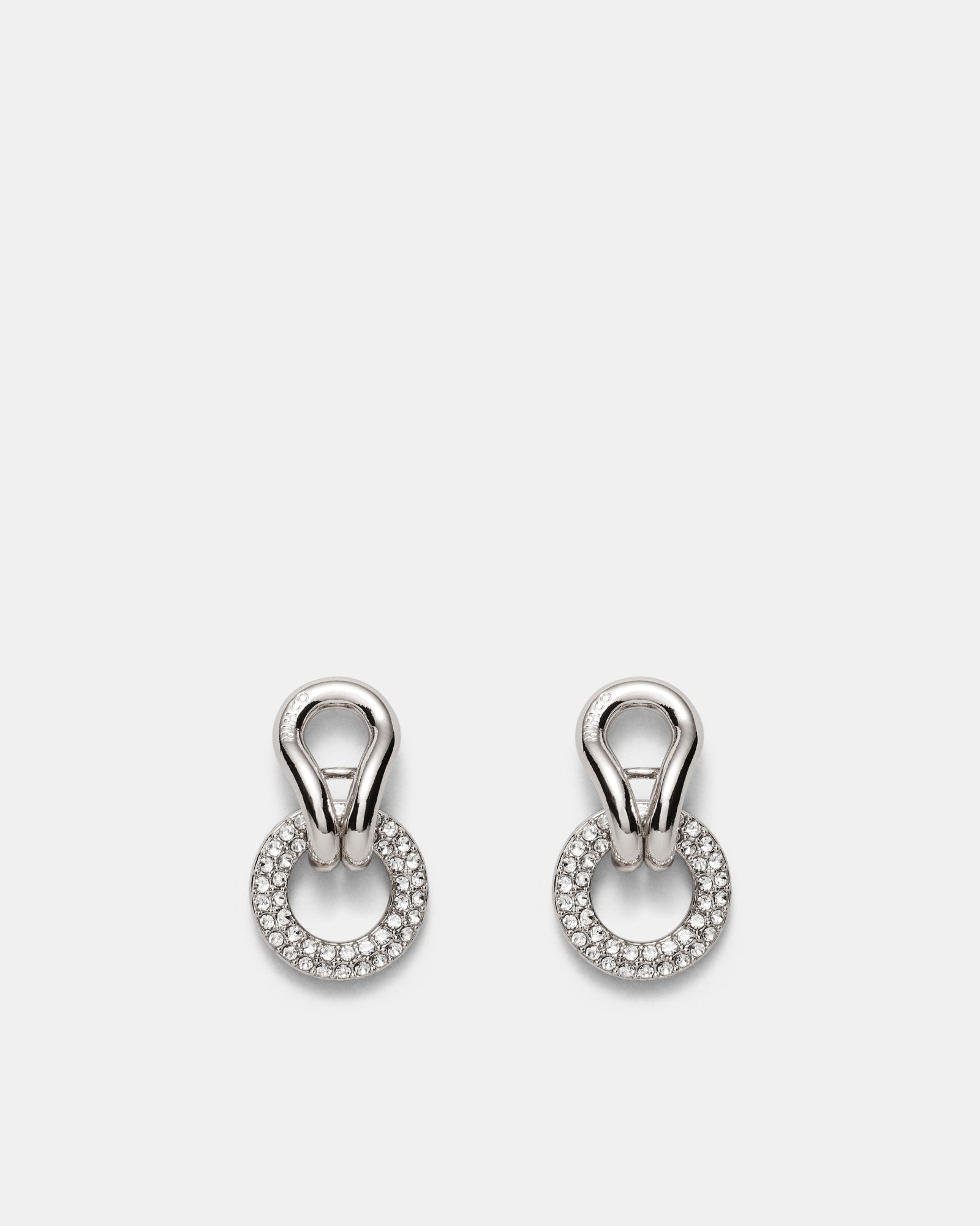 Lets Connect Hoop Earrings - Silver