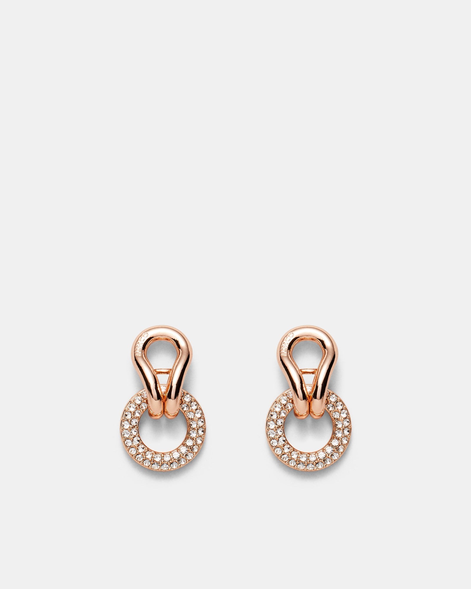 Lets Connect Hoop Earrings - Rose Gold