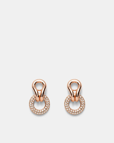 Lets Connect Hoop Earrings - Rose Gold