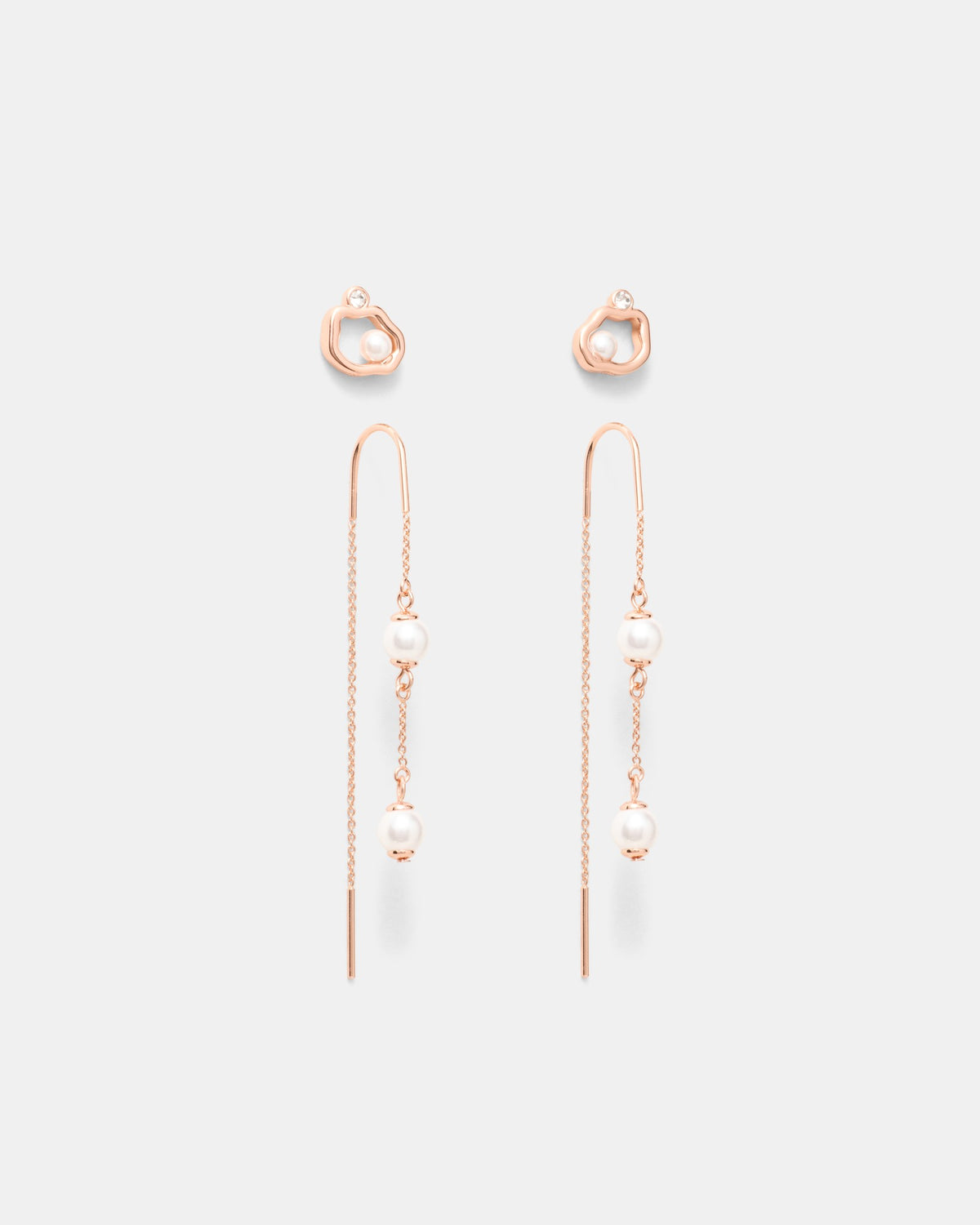 Theia Earrings Set - Rose Gold