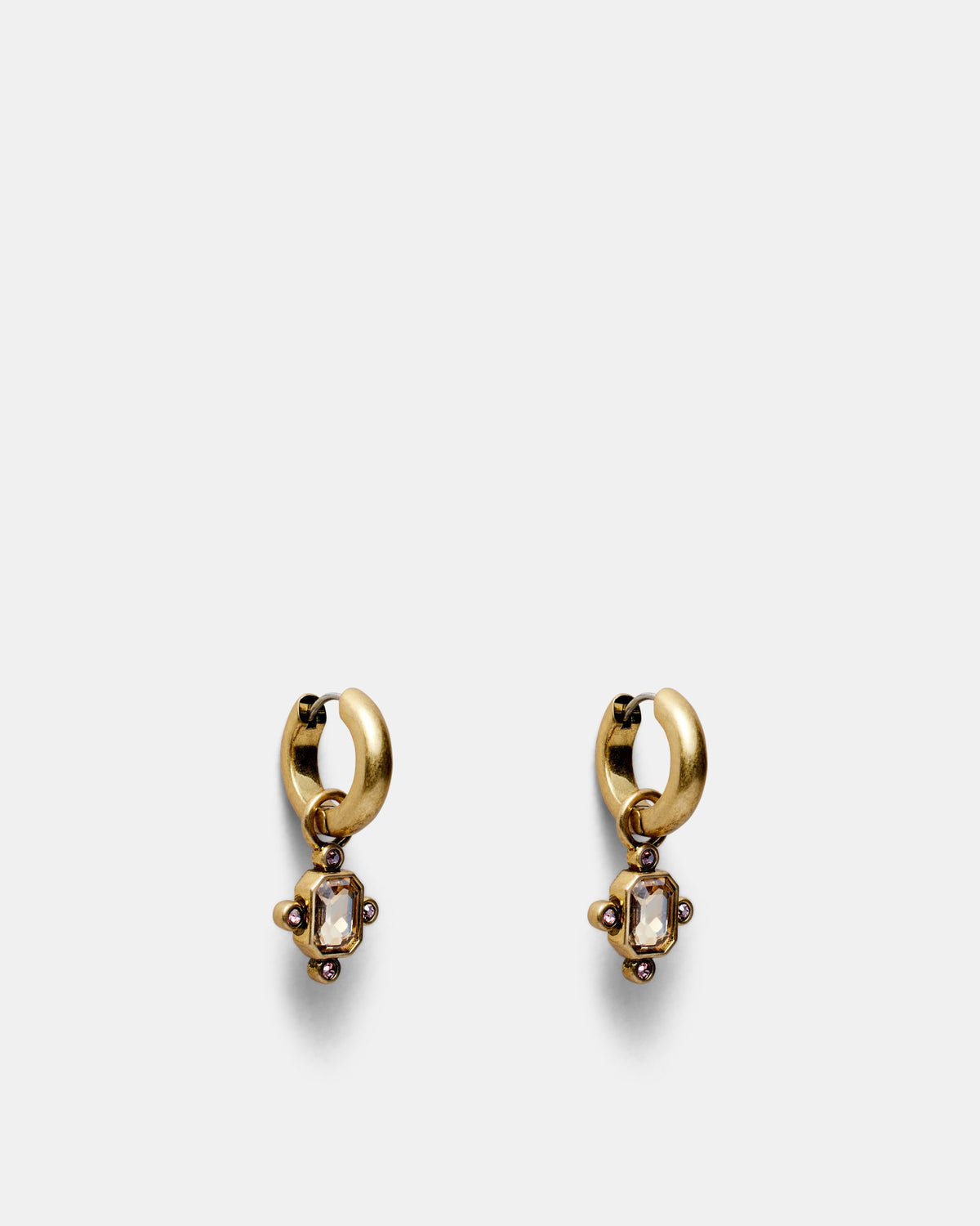 Demeanour Huggie Hoop Earrings - WINE