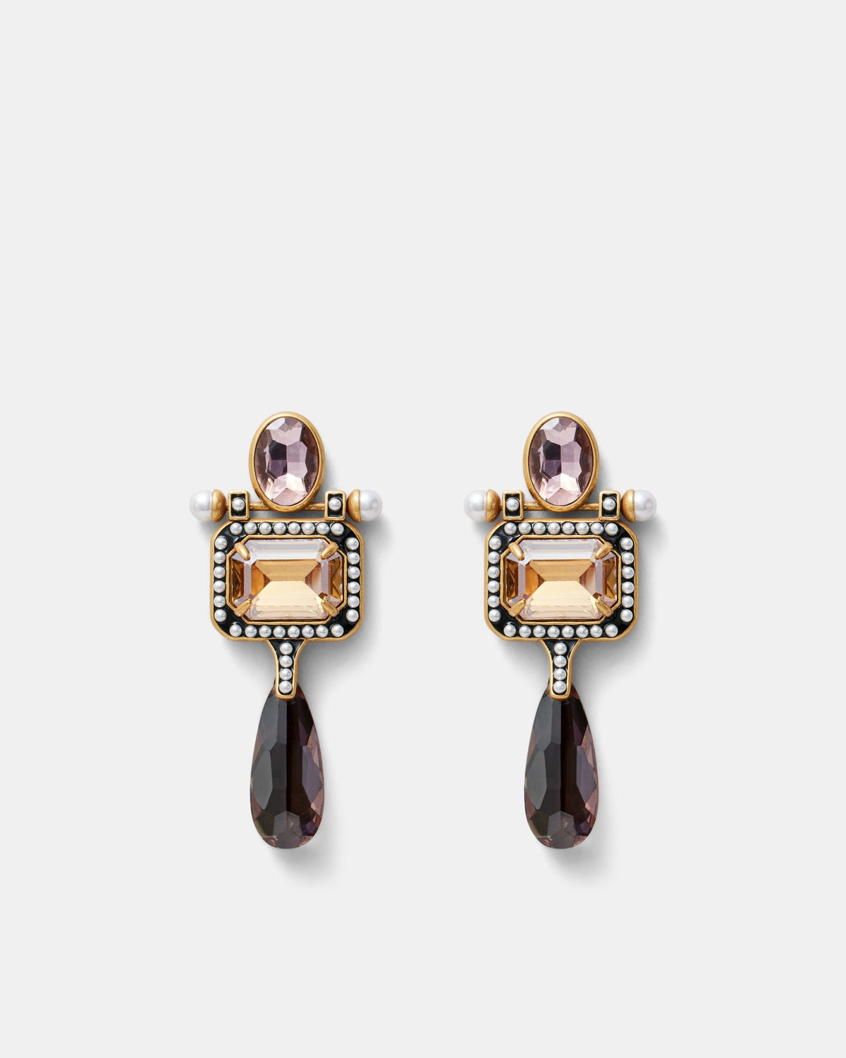 Demeanour Statement Earrings - WINE