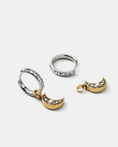 Emotional Huggie Hoop Earrings - Gold