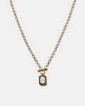 Legacy Enamel Pendant Necklace - Black