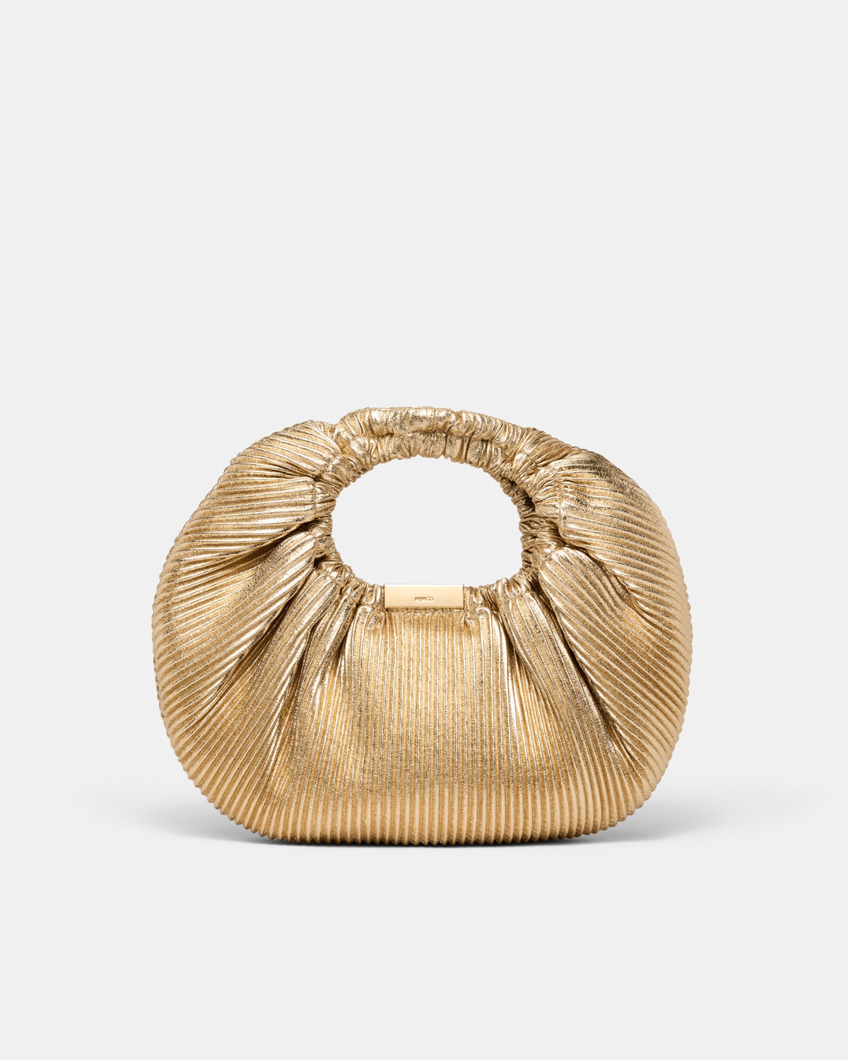 Bianca Pleated Grab Bag - Light Gold