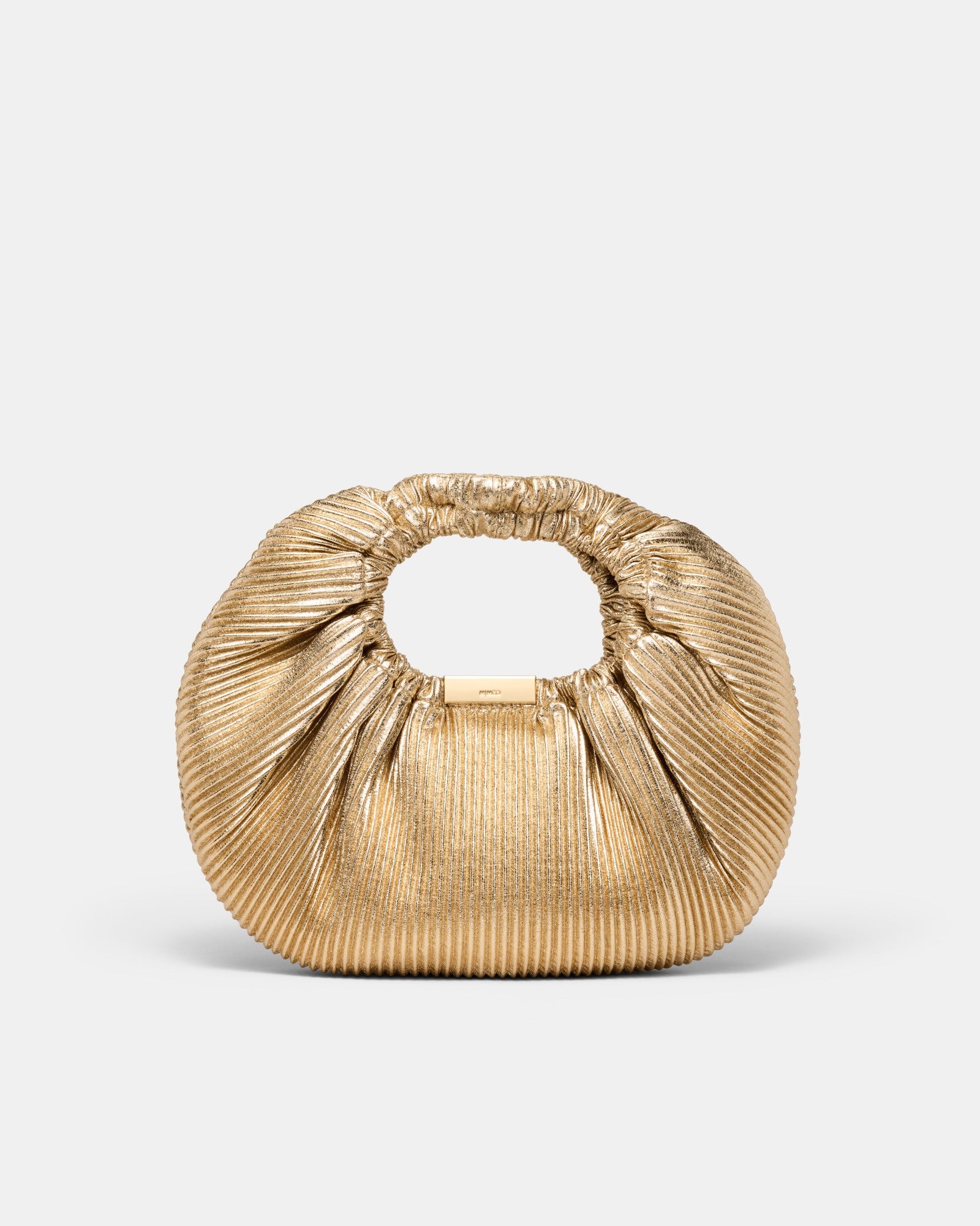 Bianca Pleated Grab Bag - Light Gold