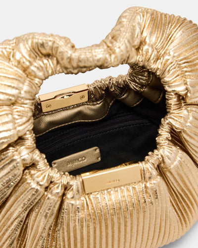 Bianca Pleated Grab Bag - Light Gold