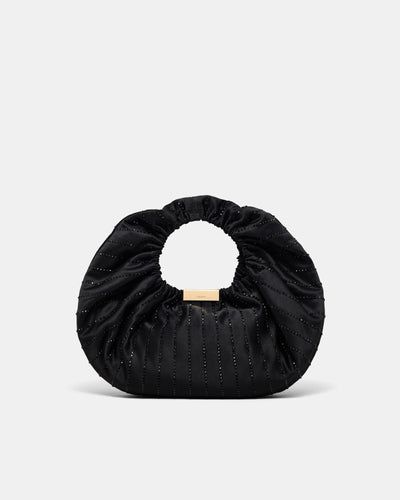 Bianca Rouched Grab Bag - Black