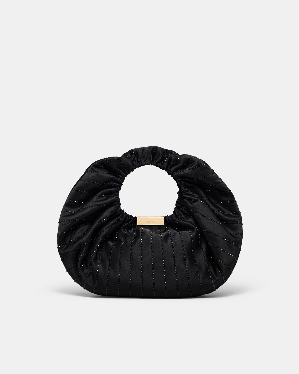Bianca Rouched Grab Bag - Black