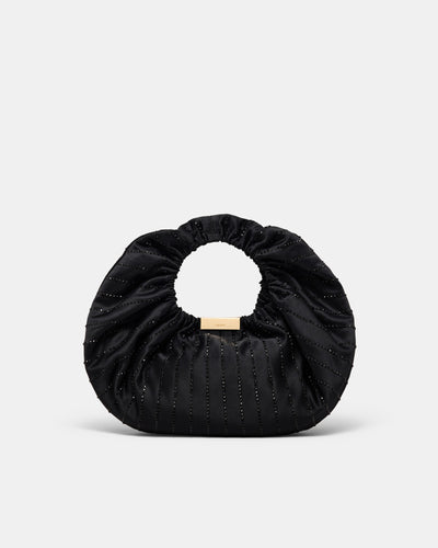 Bianca Rouched Grab Bag - Black