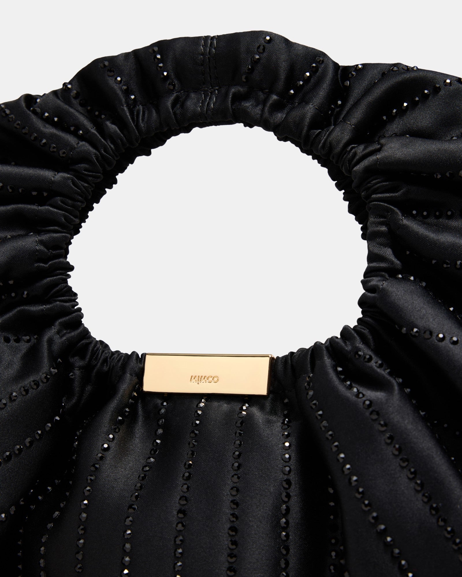 Bianca Rouched Grab Bag - Black