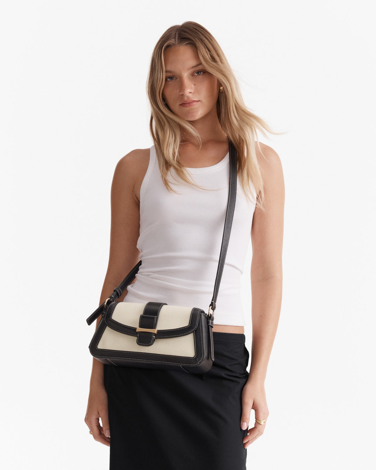 Chelsea Crossbody Bag - Natural Black