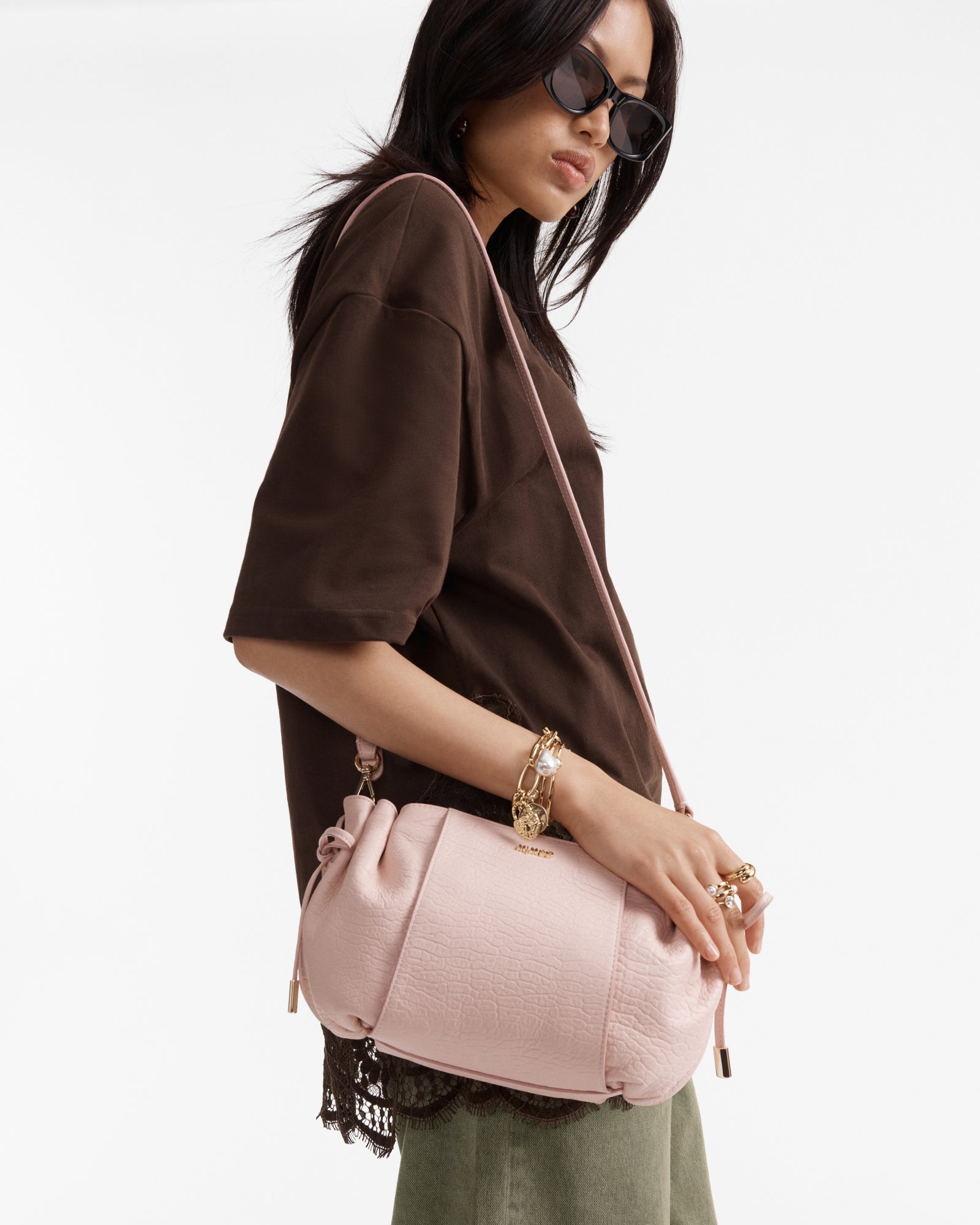 Fleur Tie Crossbody Bag - Petal