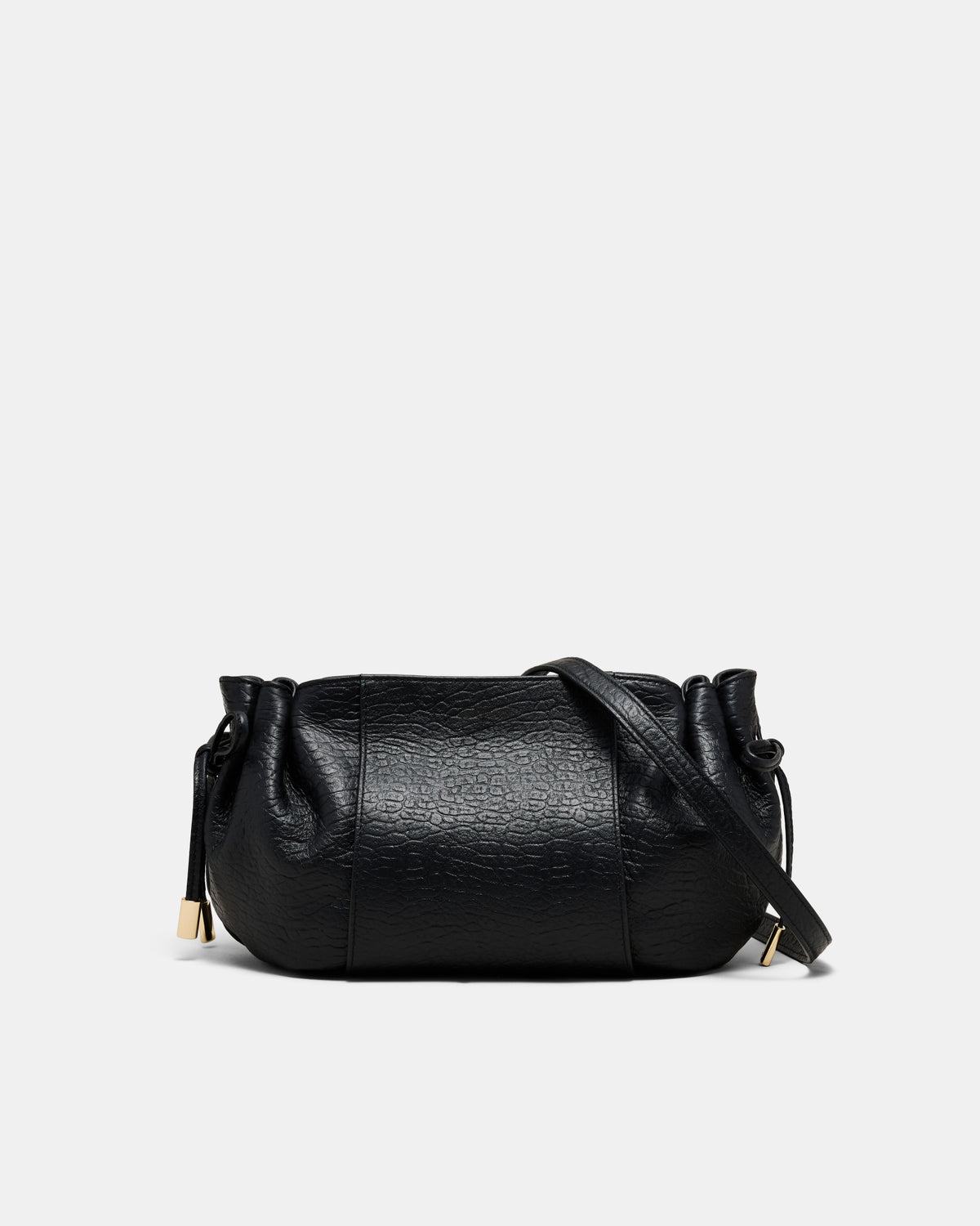 Fleur Tie Crossbody Bag - Black