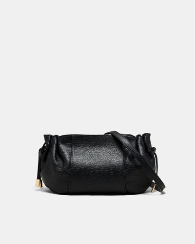 Fleur Tie Crossbody Bag - Black
